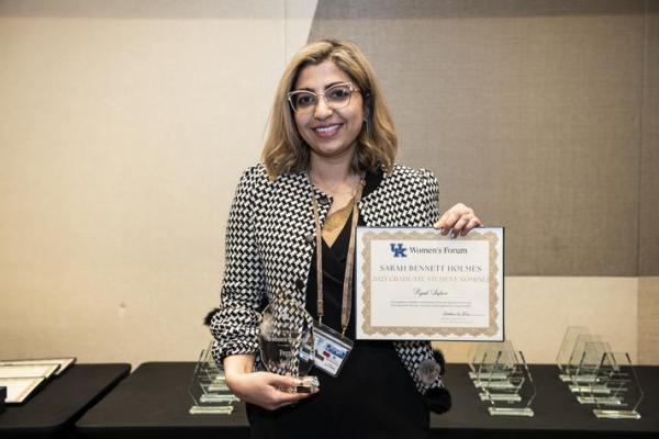 Pegah Safavi, a graudate student in the Stanley and Karen Pigman College of Engineering, is the 2025 Sarah Bennett Holmes graduate student award winner.