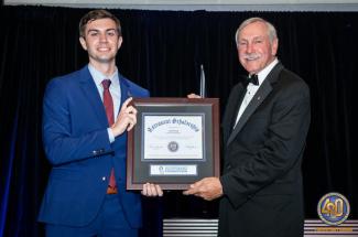 Asa O’Neal is recognized as a 2024 Astronaut Scholar at the Astronaut Scholarship Foundation Innovators Symposium and Gala Aug. 14-17, in Houston, Texas. Photo courtesy of the Astronaut Scholarship Foundation.